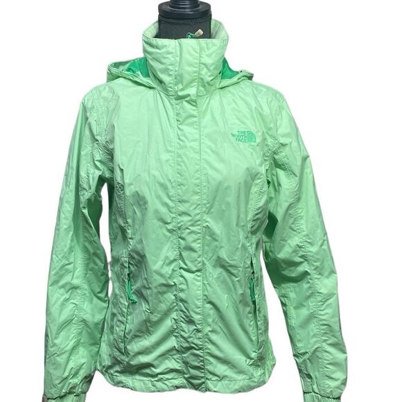 THE NORTH FACE Lime Green Hyvent Windbreaker Rain Jacket - Picture 1 of 12